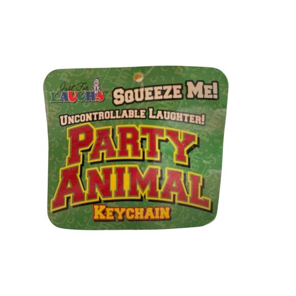 NWT Just for Laughs Party Animal Keychain Laughing Monster Plush Working Vintage - Picture 7 of 8